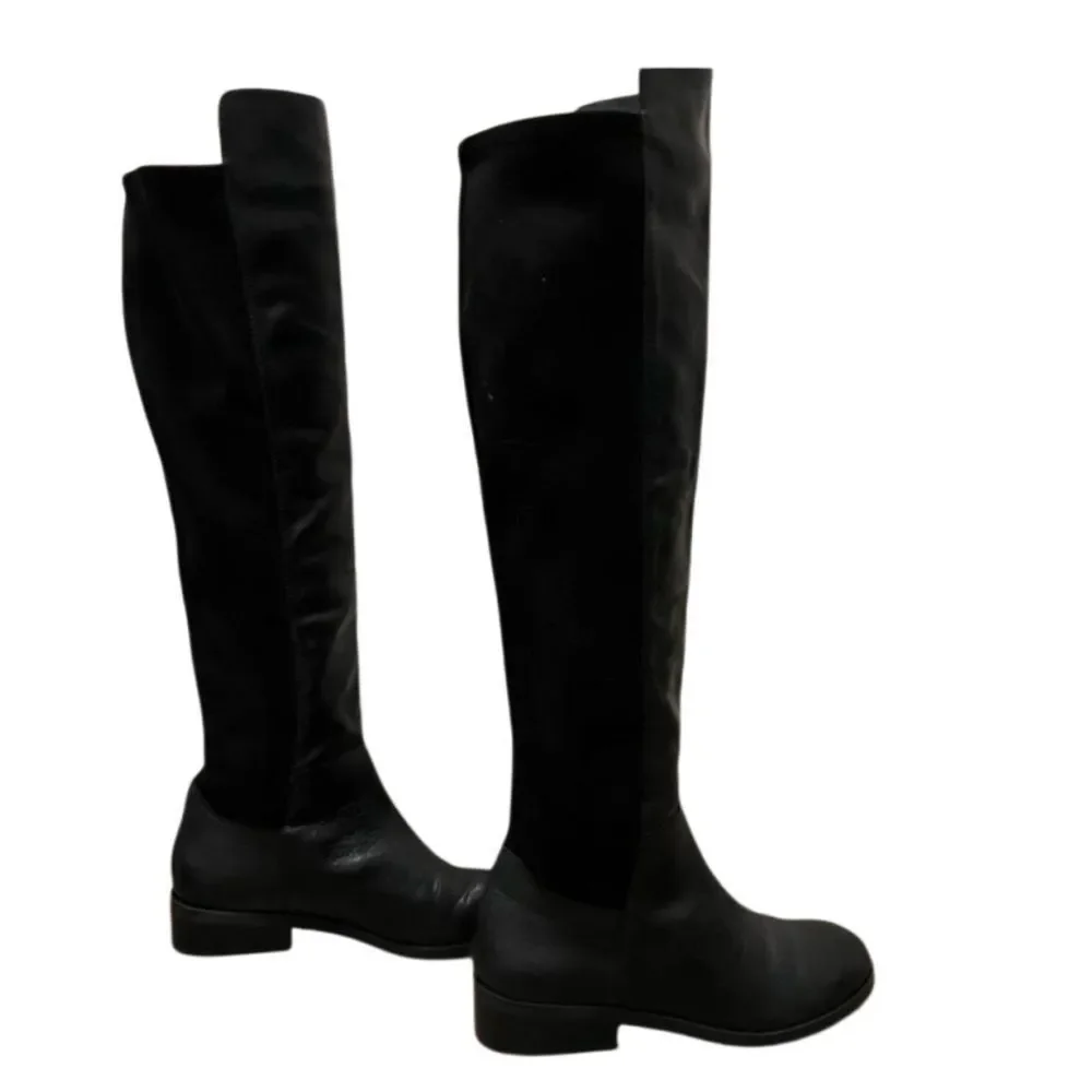 Black Leather 50/50 Riding Boot Over Knee Sole Society Calypso Tall Equestrian 6